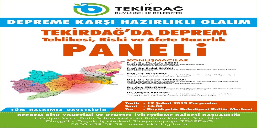 Tekirdağ'da Deprem Tehlikesi, Riski ve Afete Hazırlık