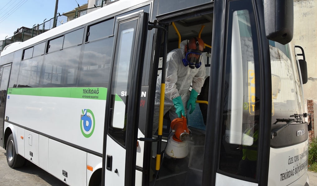 Tetus Otobüsleri de Salgın Hastalıklara Karşı Dezenfekte Ediliyor