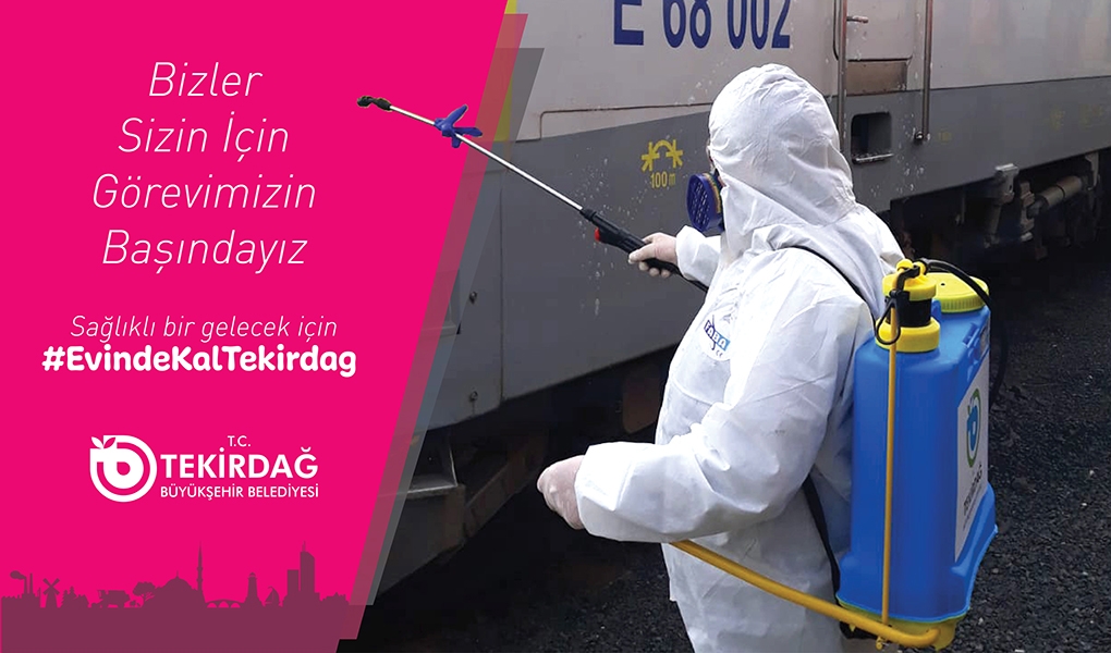 Tekirdağ Büyükşehir Belediyesi'nin Dezenfekte Çalışmaları Devam Ediyor