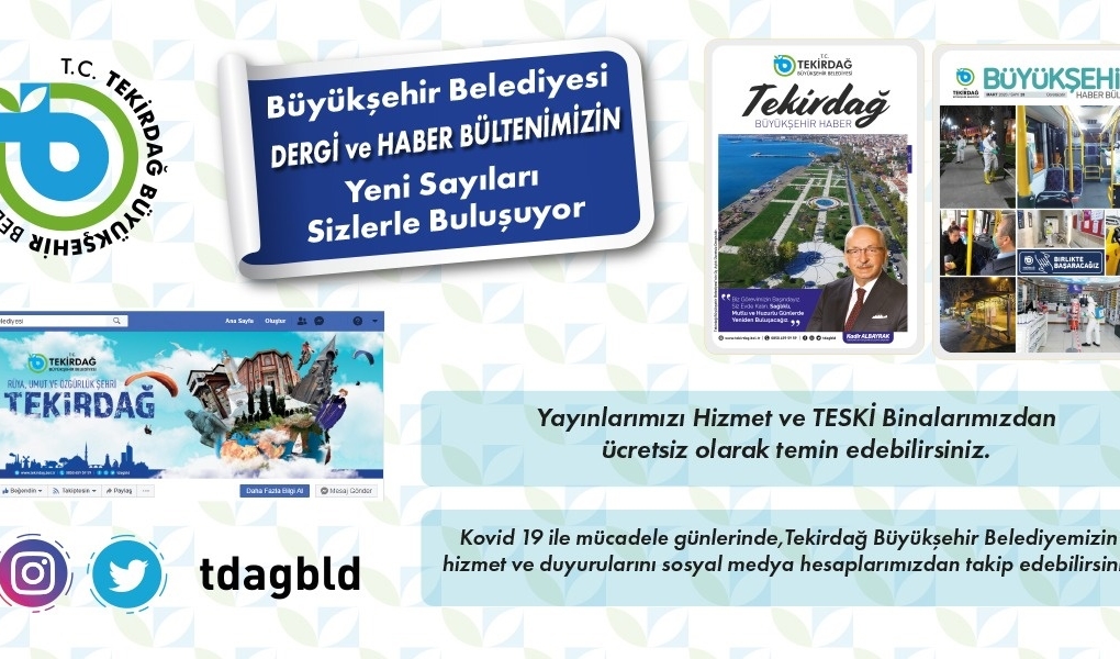 Tekirdağ Büyükşehir Belediyesi Haber Bülteni ve Dergisinin Yeni Sayıları Vatandaşlarla Buluştu