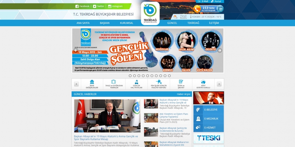 Tekirdağ Büyükşehir Belediyesi Web Sitesini Yeniledi